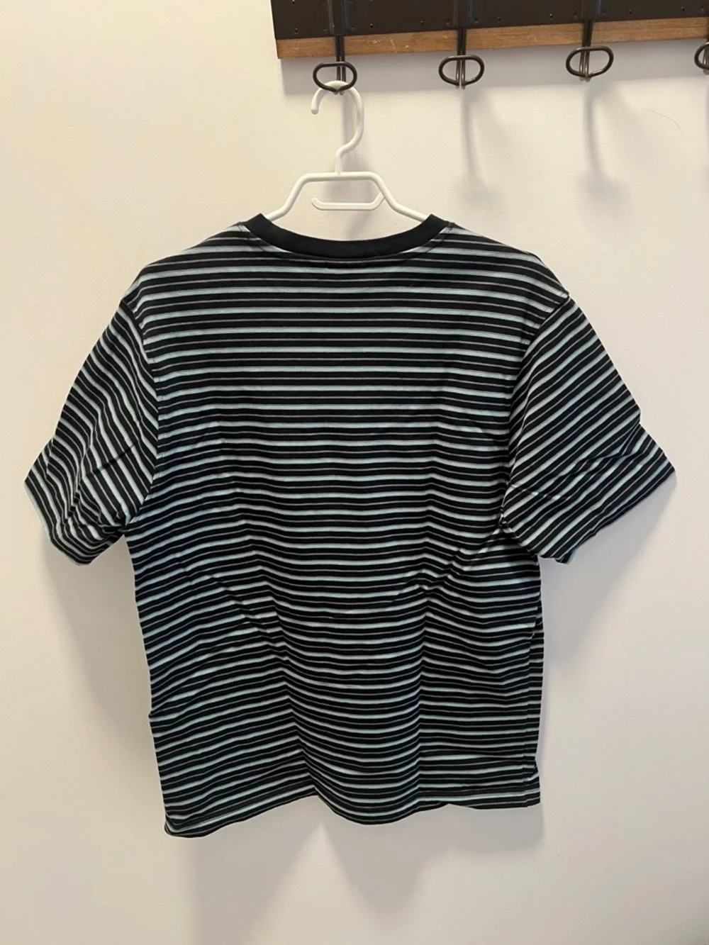 Stussy Black & White Striped Pocket Tee - Picture 6 of 6